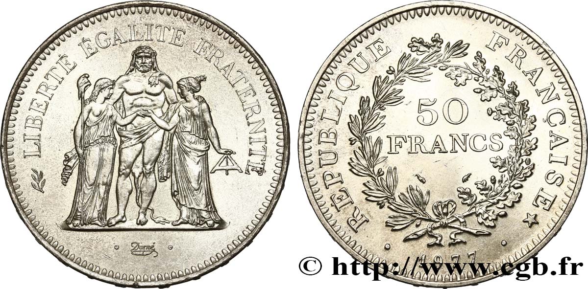 50 francs Hercule 1977  F.427/5 SUP62 