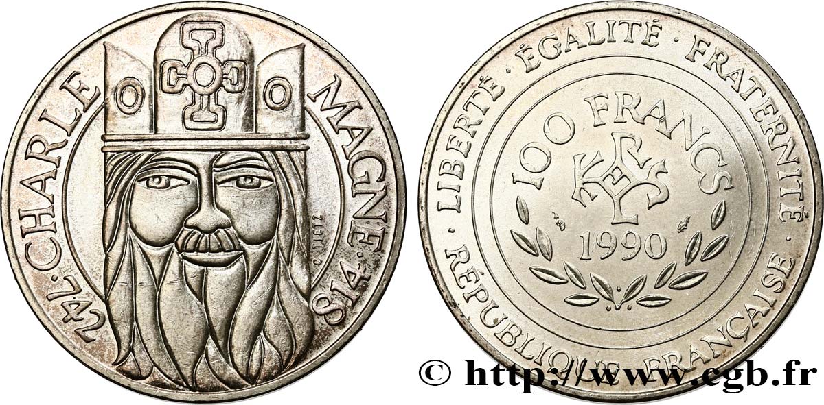 100 francs Charlemagne 1990  F.458/2 EBC 