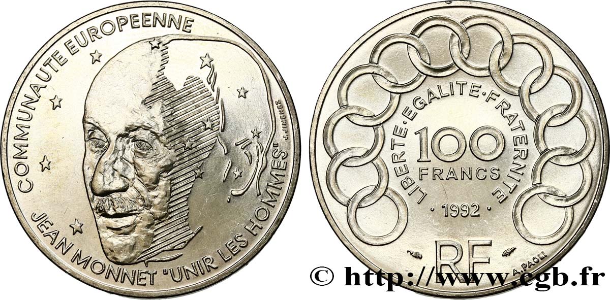 100 francs Jean Monnet 1992  F.460/2 fST63 