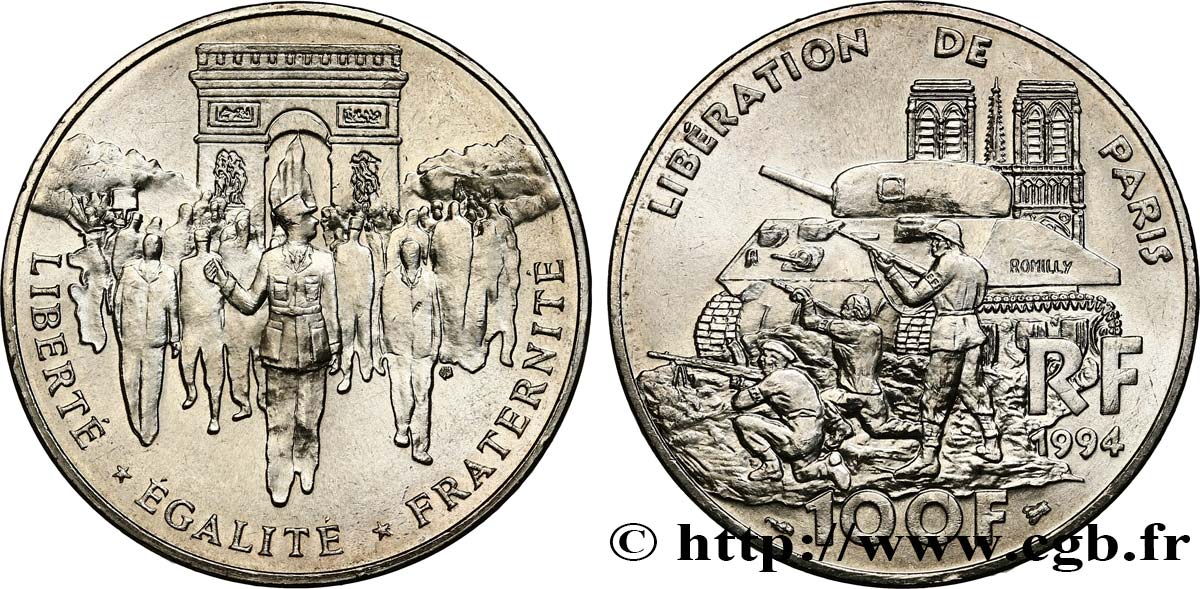 100 francs Libération de Paris 1994  F.462/2 MS63 