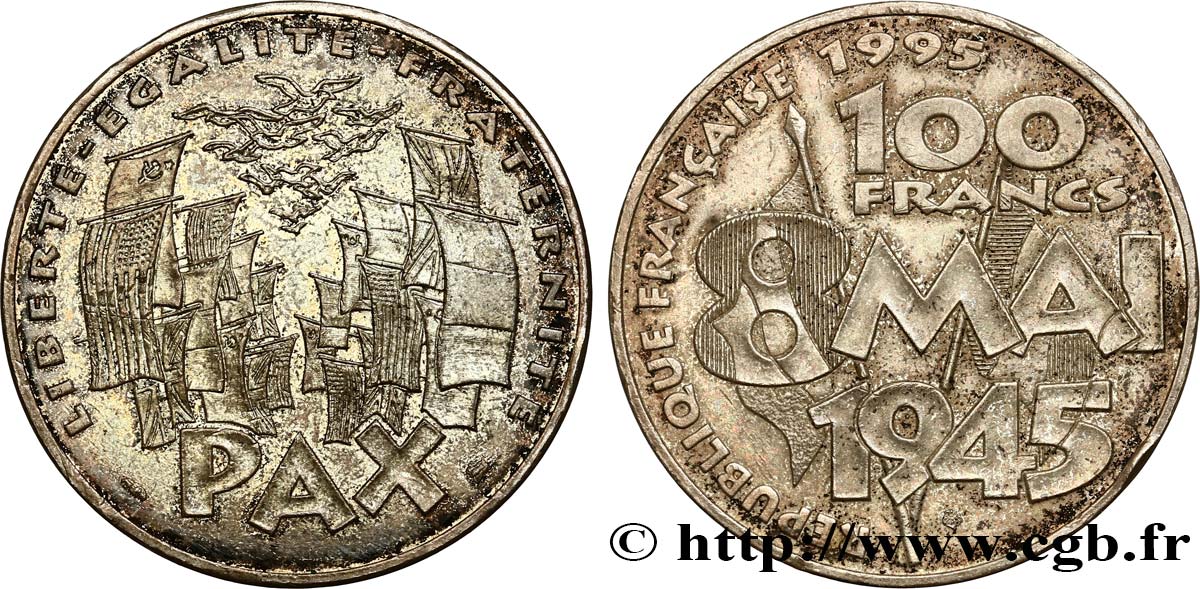 100 francs 8 Mai 1945 1995  F.463/2 MBC+ 