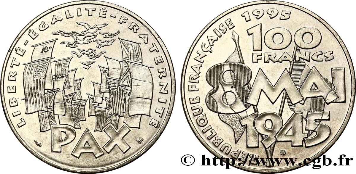 100 francs 8 Mai 1945 1995  F.463/2 SPL63 