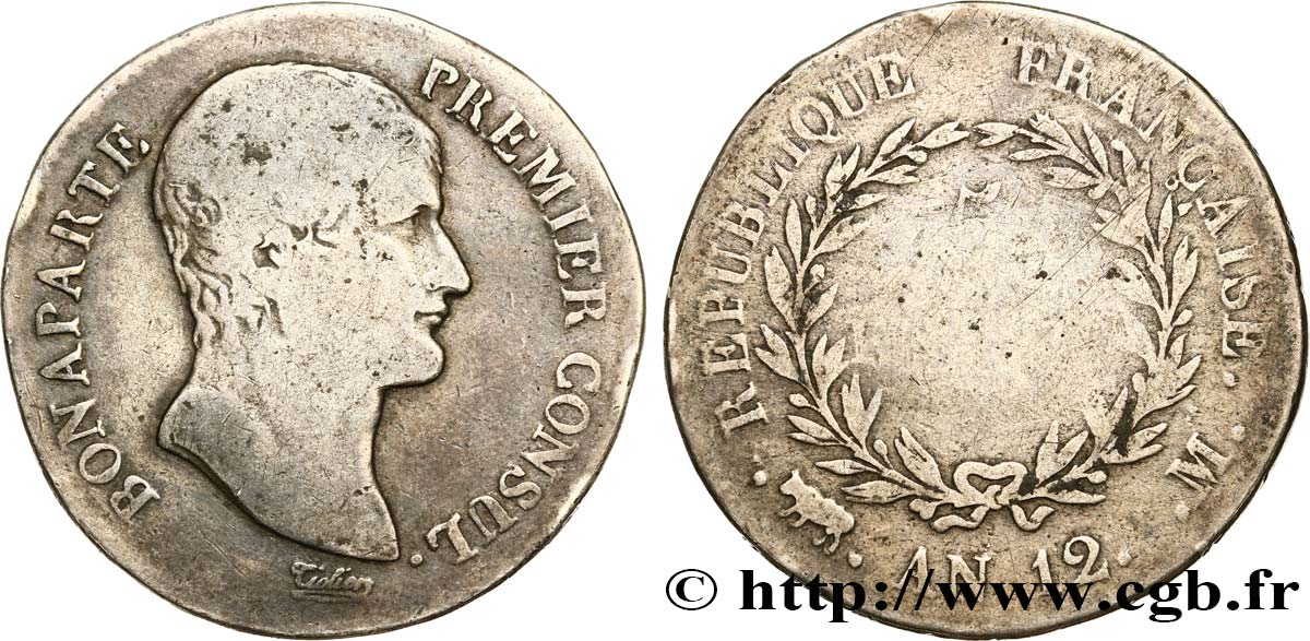 5 francs Bonaparte Premier Consul 1804 Toulouse F.301/20 SGE 