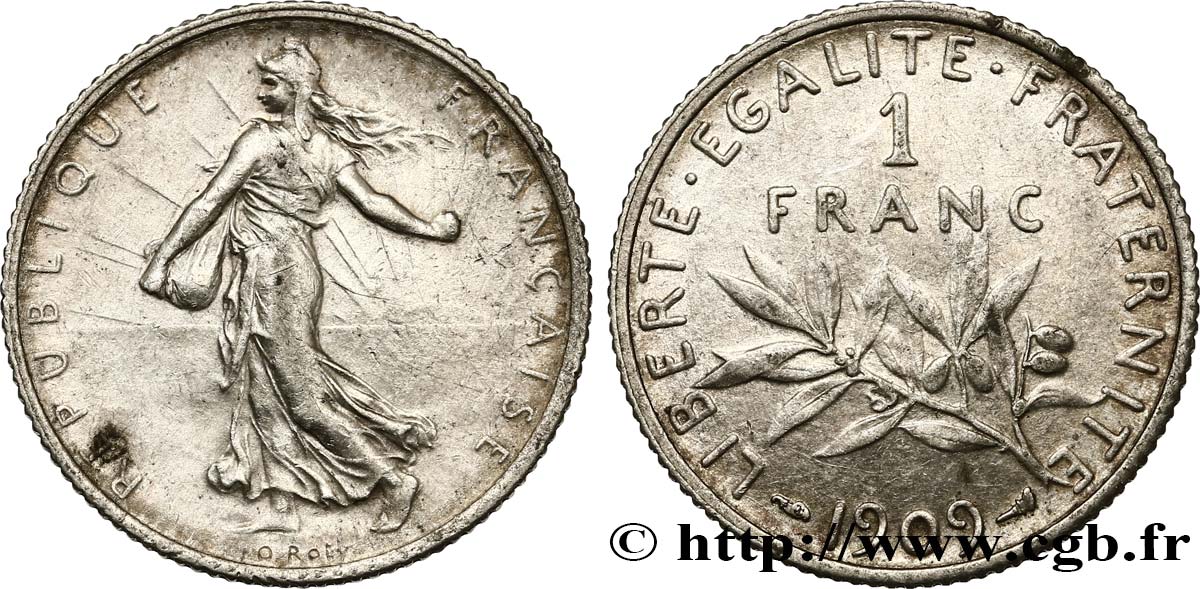 1 franc Semeuse 1909  F.217/14 SS48 