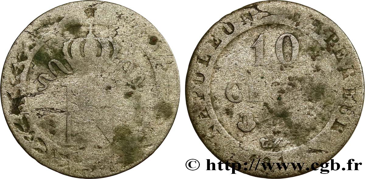 10 cent. à l N couronnée 1810 La Rochelle F.130/21 B6 