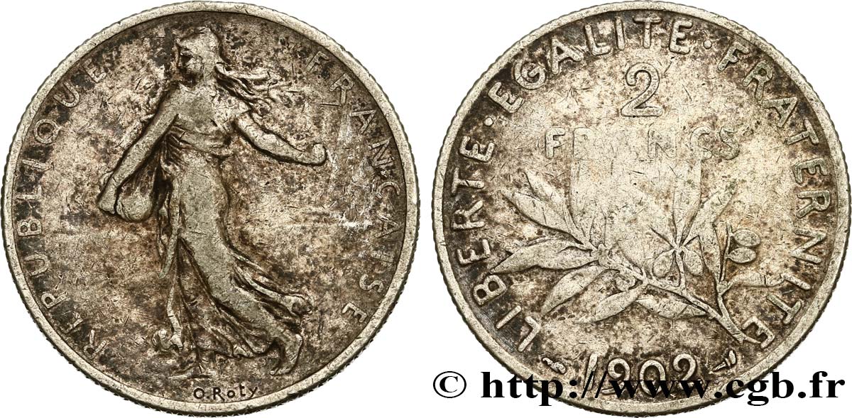 2 francs Semeuse 1902  F.266/7 MB25 