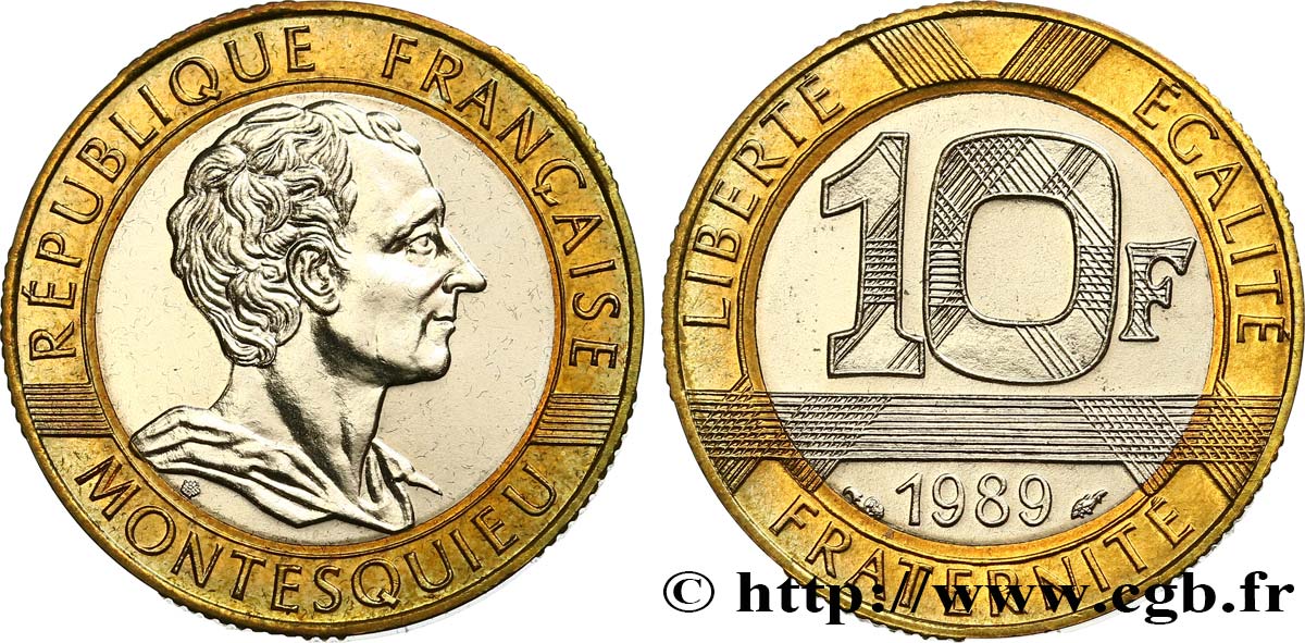 10 francs Montesquieu 1989  F.376/2 FDC 