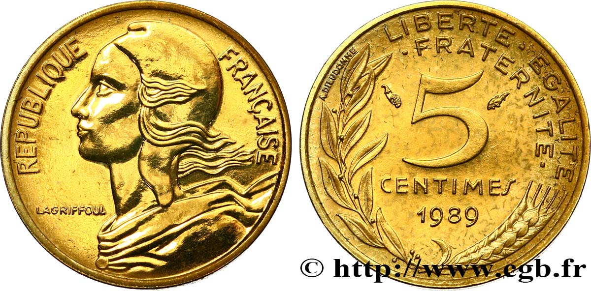 5 centimes Marianne 1989 Pessac F.125/25 MS 