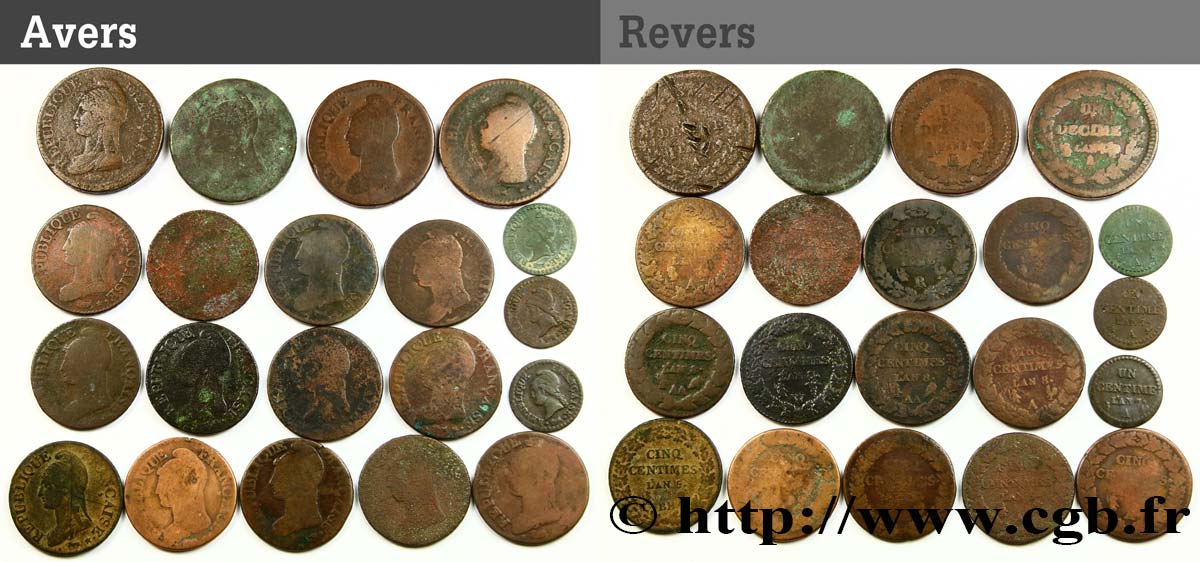 Lot de 20 pièces Dupré n.d. - F.-/- RC/BC 