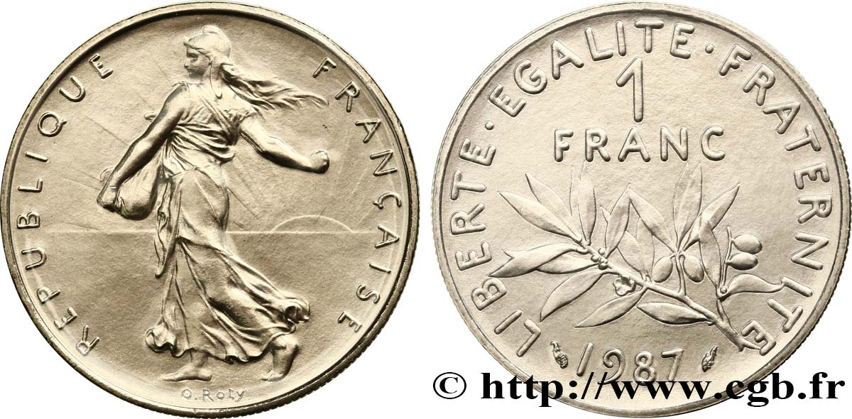 1 franc Semeuse, nickel 1987 Pessac F.226/32 MS 
