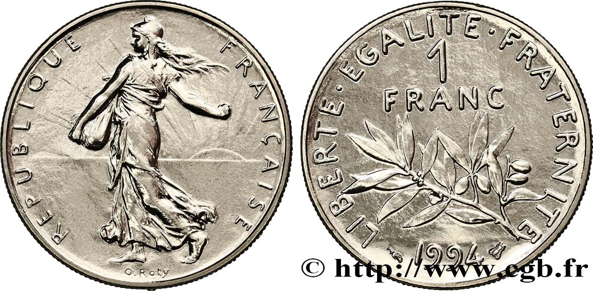 1 franc Semeuse, nickel, Brillant Universel 1994 Pessac F.226/42 FDC 