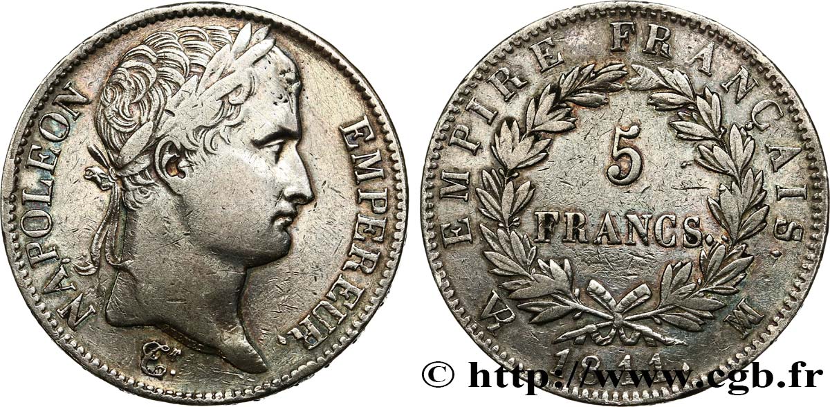 5 francs Napoléon Empereur, Empire français 1811 Marseille F.307/36 VF35 