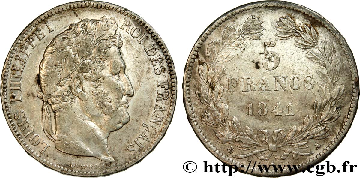 5 francs IIe type Domard 1841 Paris F.324/90 BB45 