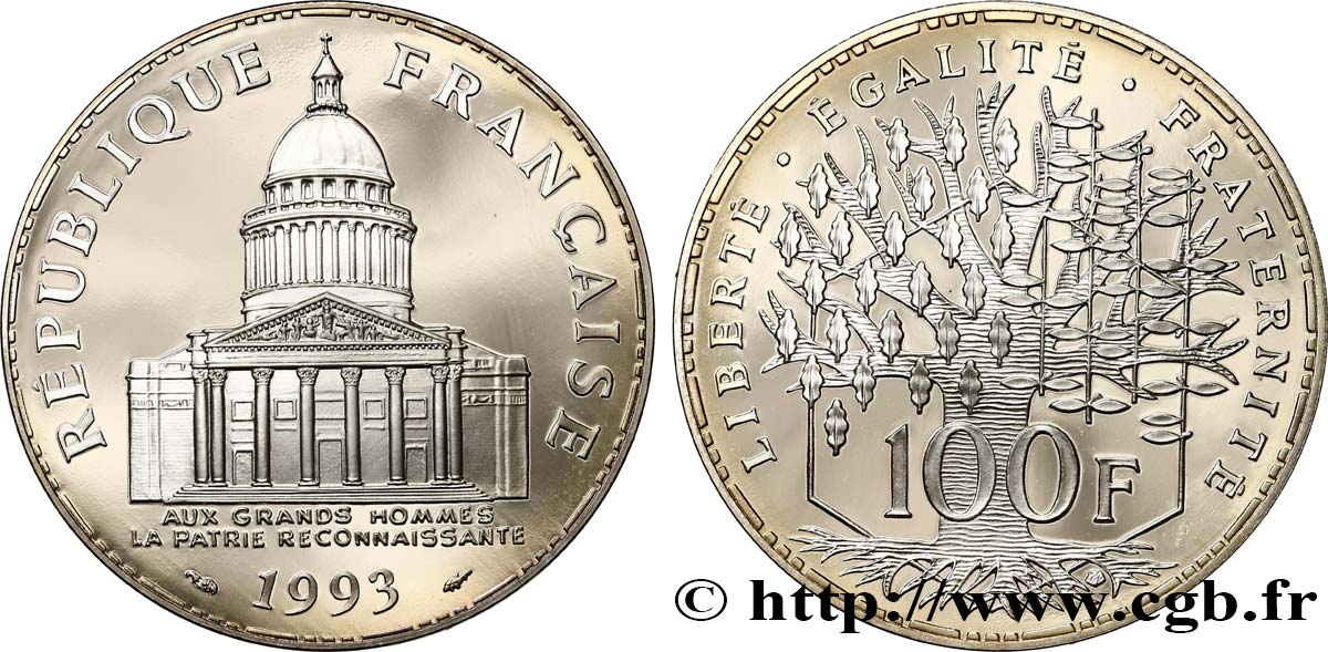 100 francs Panthéon, Belle Épreuve 1993  F.451/14 FDC 