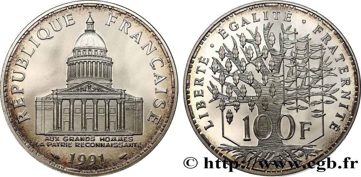 100 francs Panthéon, BE (Belle Épreuve) 1991  F.451/12 MS 
