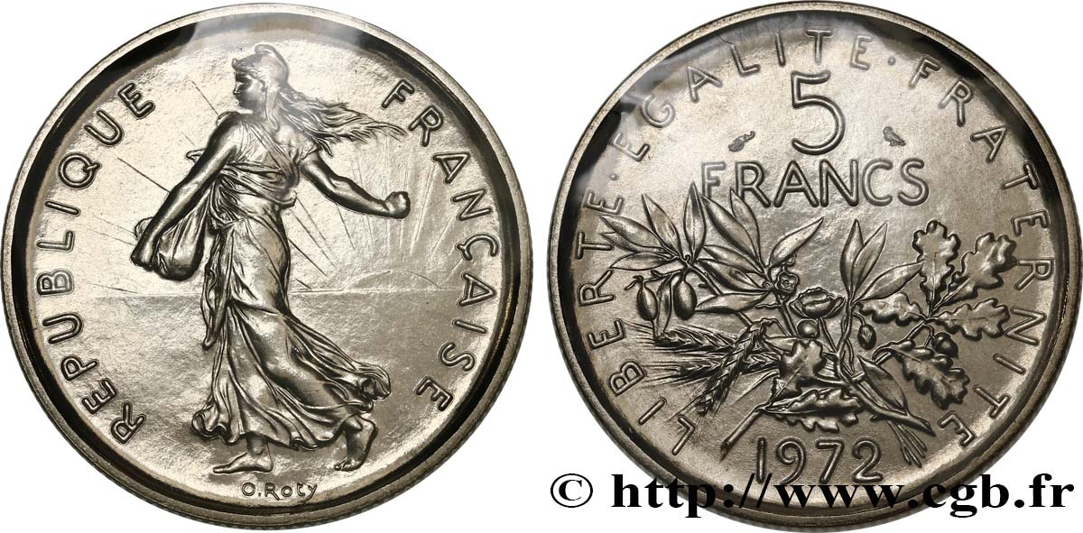 5 francs Semeuse, nickel 1972 Paris F.341/4 MS 