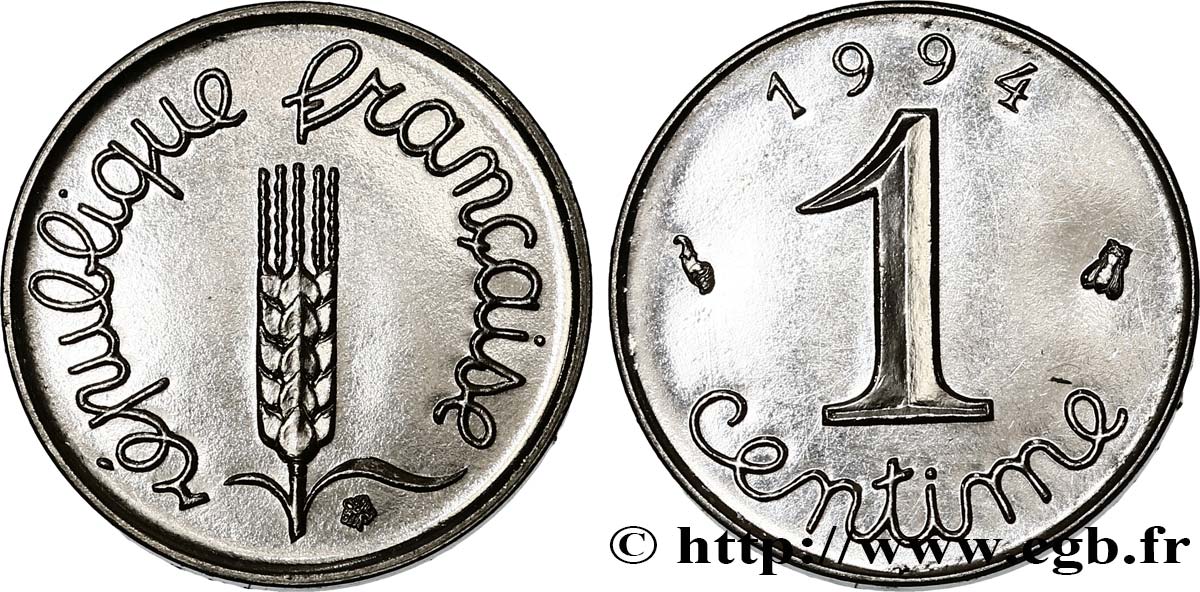 1 centime Épi, BU (Brillant Universel) 1994 Pessac F.106/54 fST63 