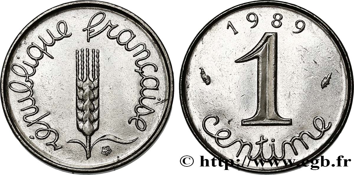 1 centime Épi 1989 Pessac F.106/46 MS60 