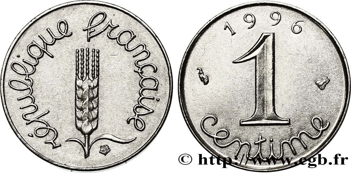 1 centime Épi 1996 Pessac F.106/56 AU58 