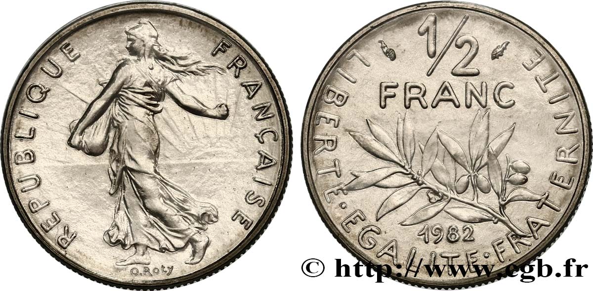 1/2 franc Semeuse 1982 Pessac F.198/21 FDC 