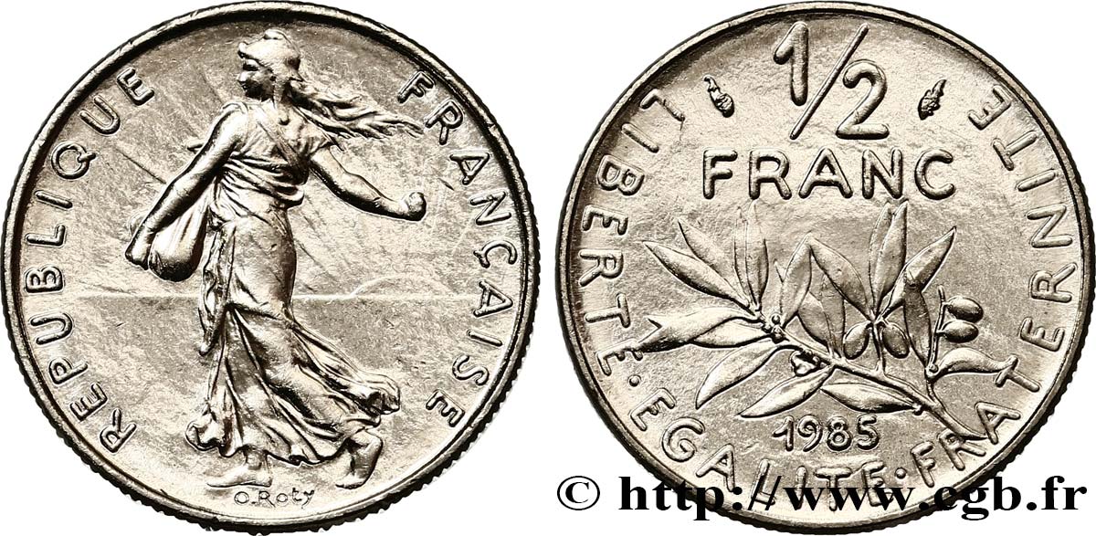 1/2 franc Semeuse 1985 Pessac F.198/24 MS64 