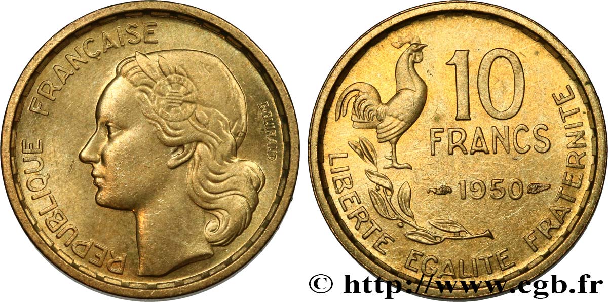 10 francs Guiraud 1950  F.363/2 AU55 