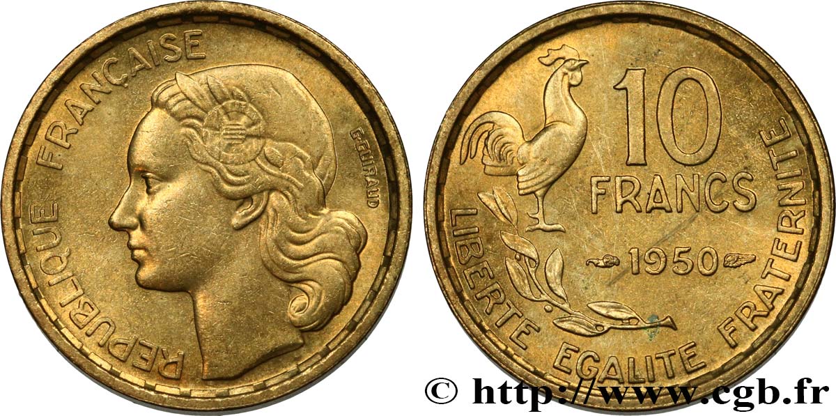 10 francs Guiraud 1950  F.363/2 TTB52 