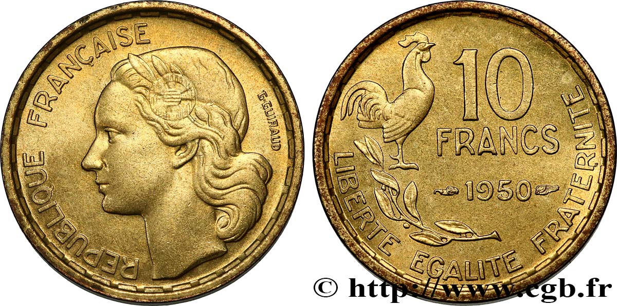 10 francs Guiraud 1950  F.363/2 SPL58 