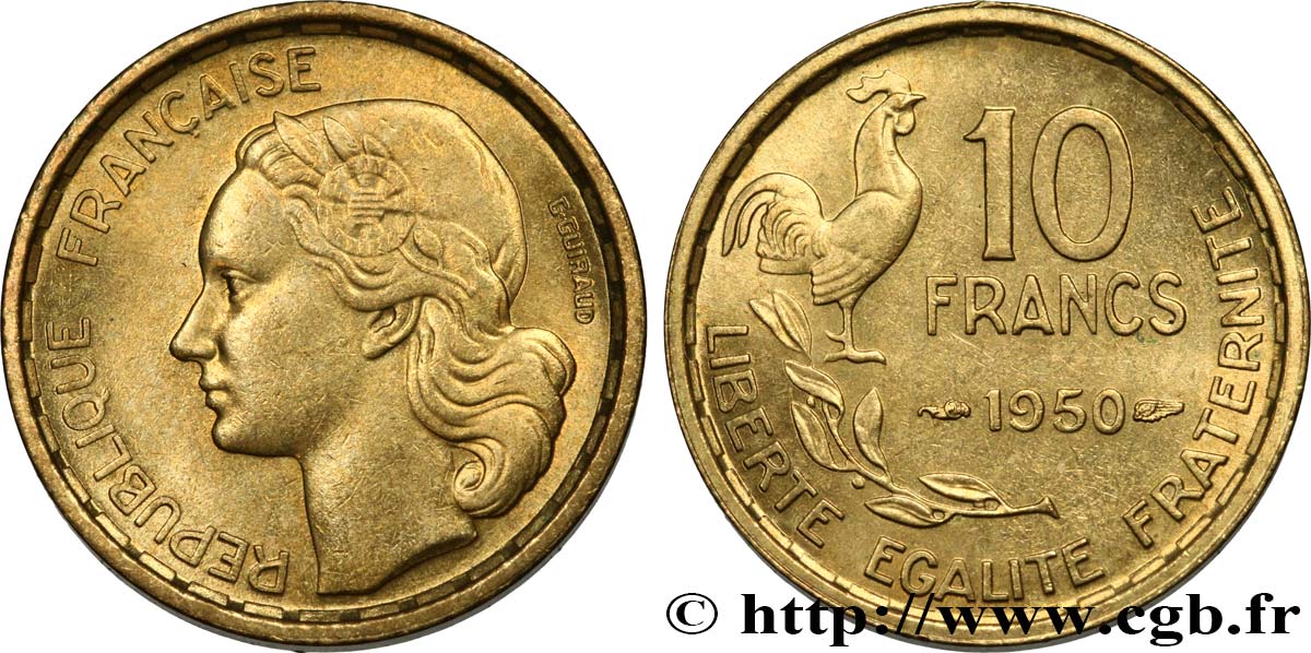 10 francs Guiraud 1950  F.363/2 AU52 