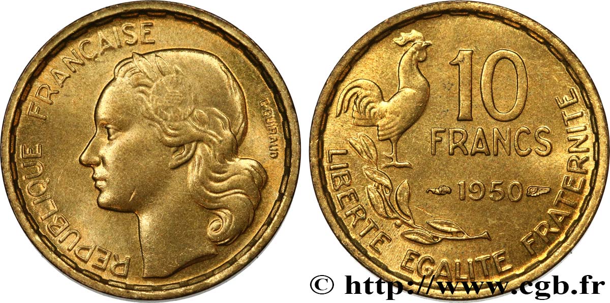 10 francs Guiraud 1950  F.363/2 AU52 