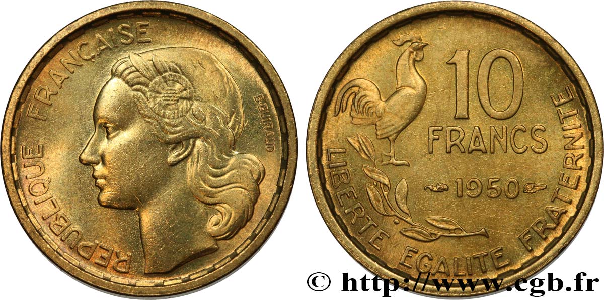 10 francs Guiraud 1950  F.363/2 AU52 