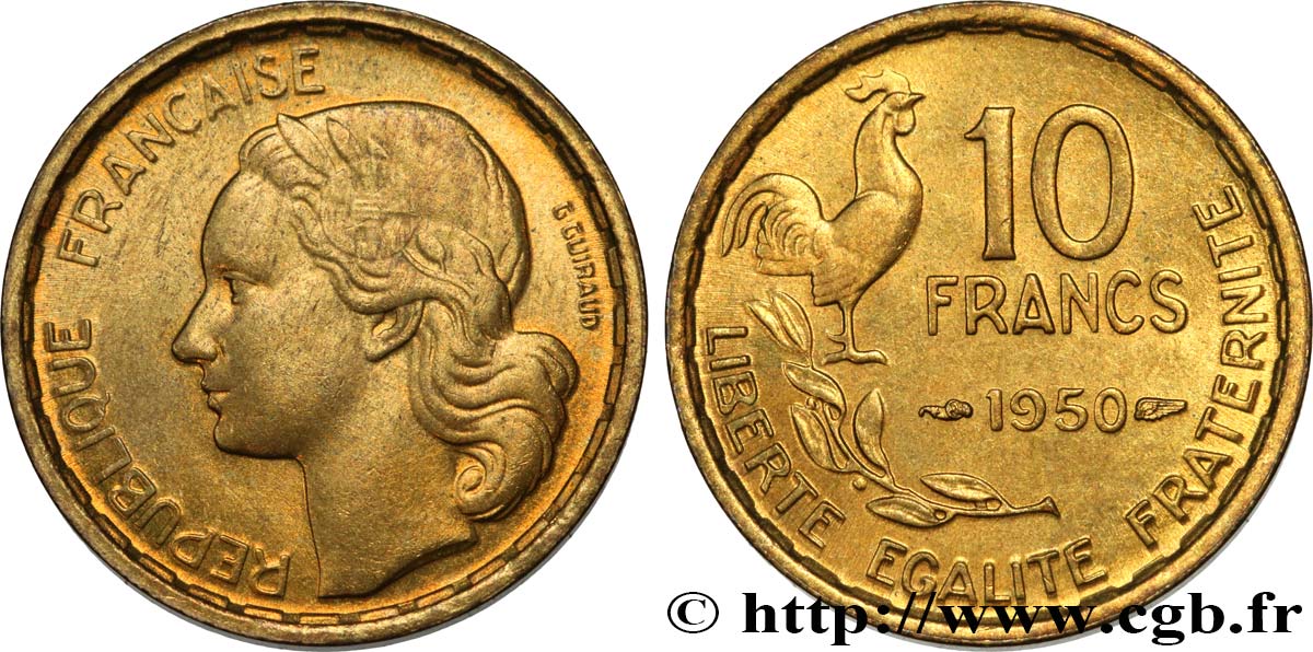 10 francs Guiraud 1950  F.363/2 SS52 