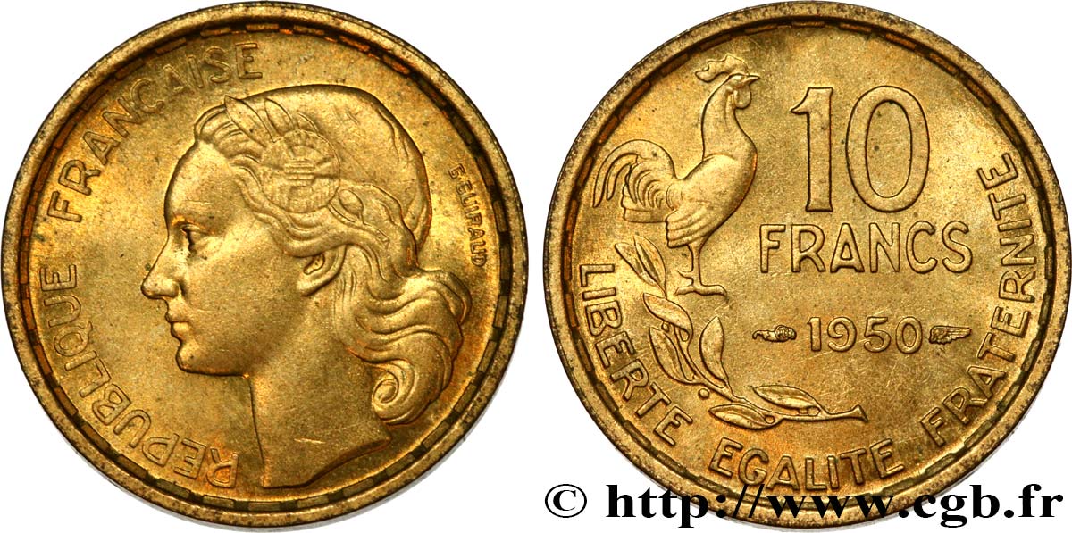 10 francs Guiraud 1950  F.363/2 SPL55 