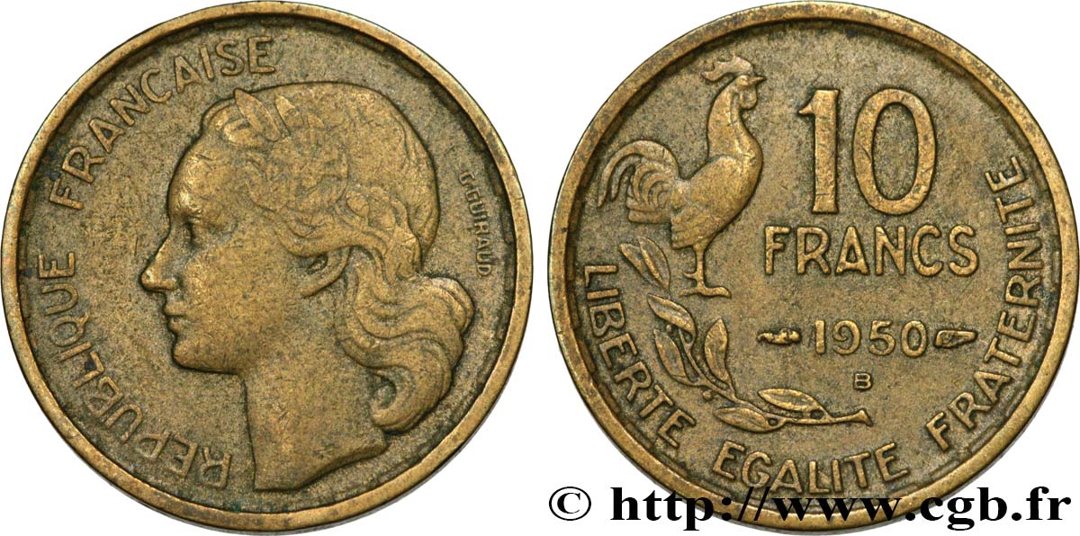 10 francs Guiraud 1950 Beaumont-Le-Roger F.363/3 SS40 