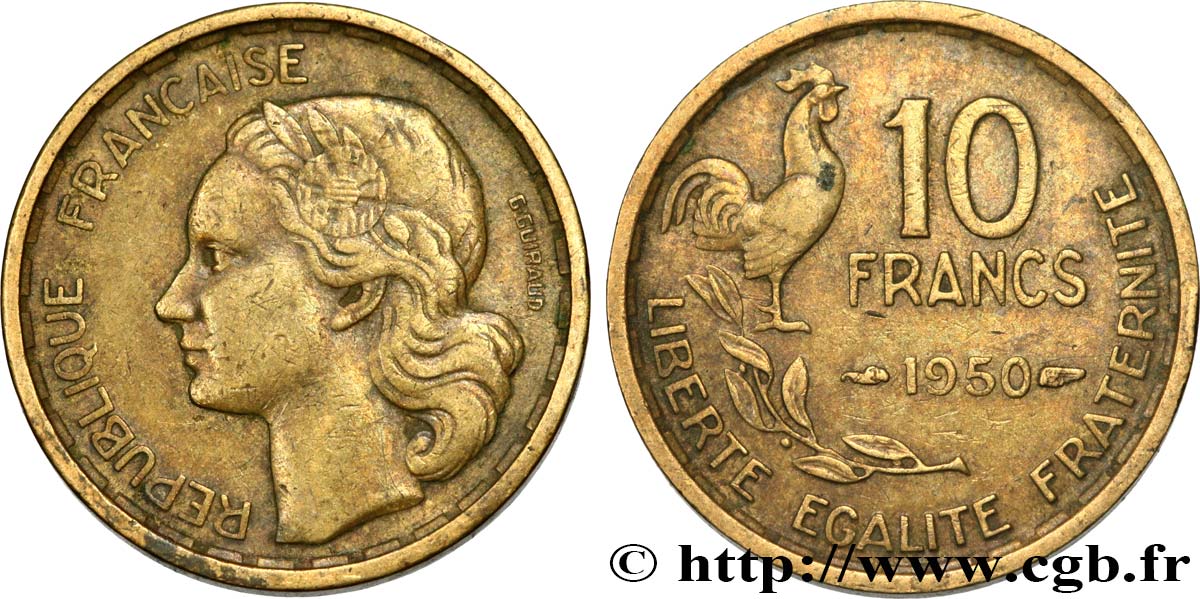 10 francs Guiraud 1950 Beaumont-Le-Roger F.363/3 MBC40 