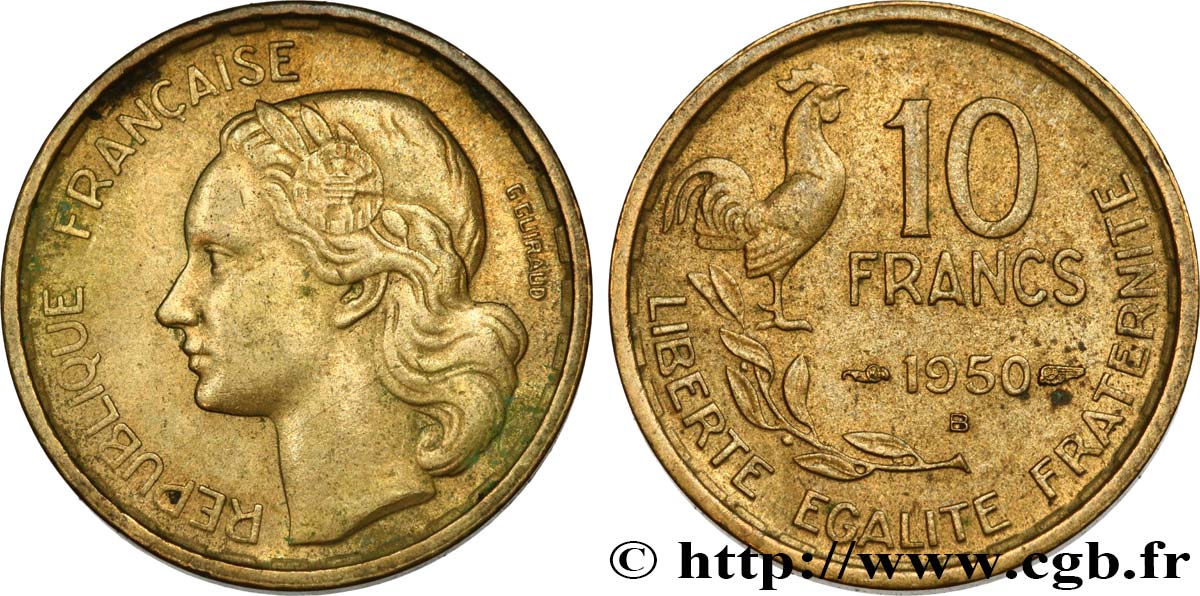 10 francs Guiraud 1950 Beaumont-Le-Roger F.363/3 TTB48 