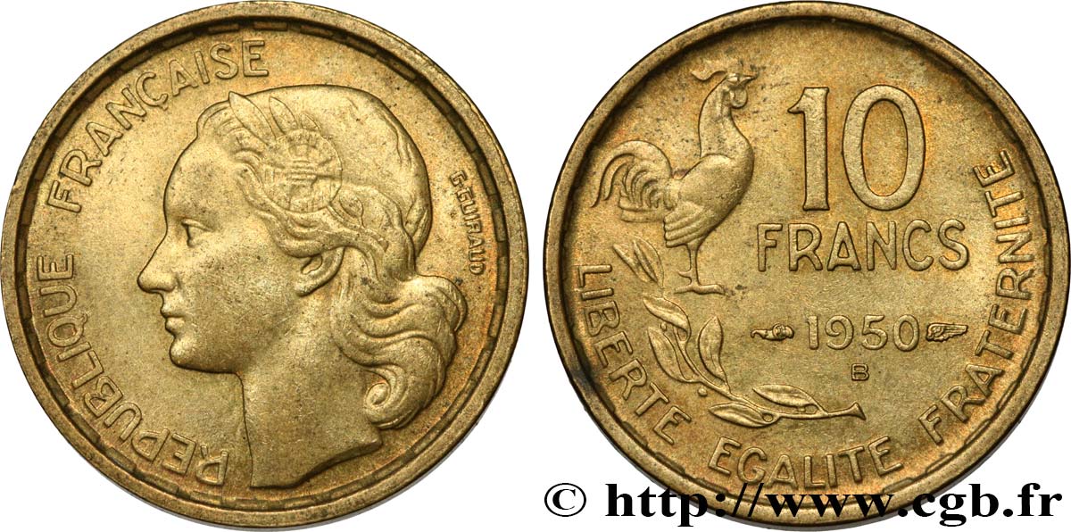 10 francs Guiraud 1950 Beaumont-Le-Roger F.363/3 AU52 