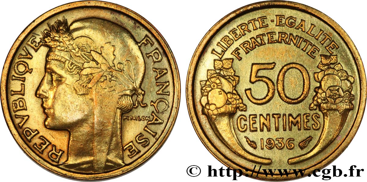 50 centimes Morlon 1936  F.192/12 TTB+ 