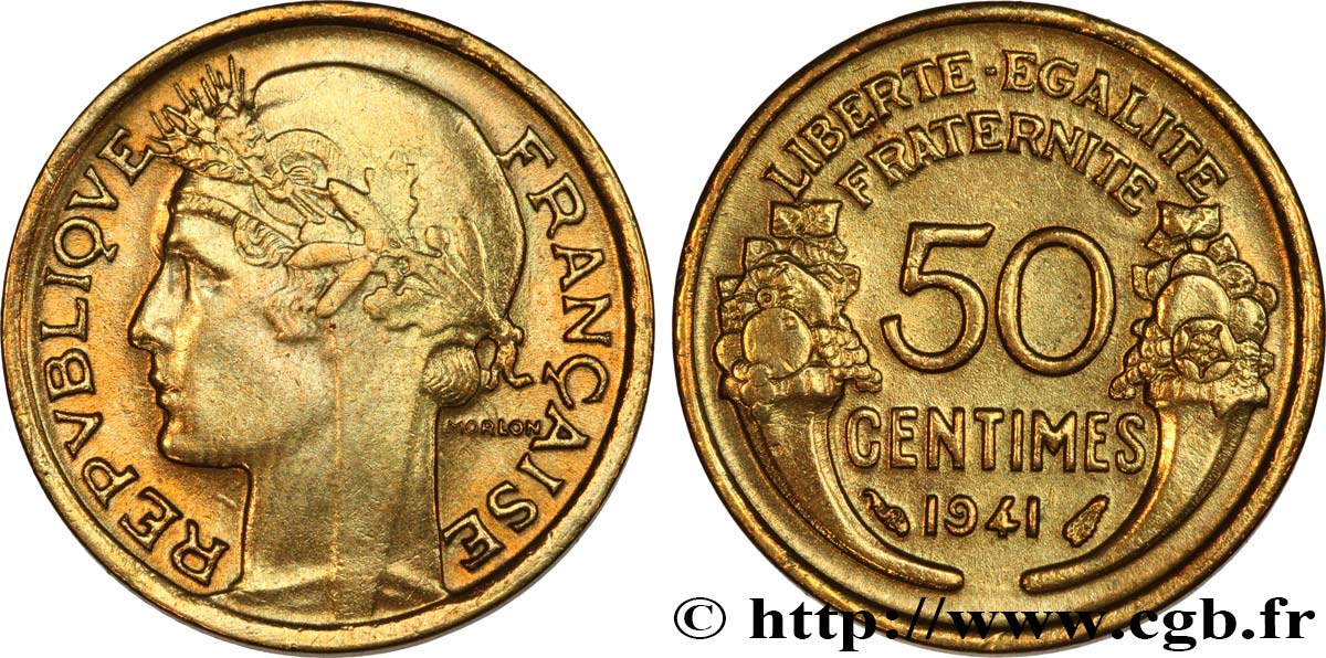 50 centimes Morlon 1941  F.192/18 SPL+ 