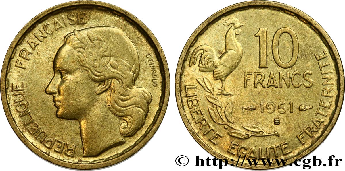 10 francs Guiraud 1951 Beaumont-Le-Roger F.363/5 BB52 