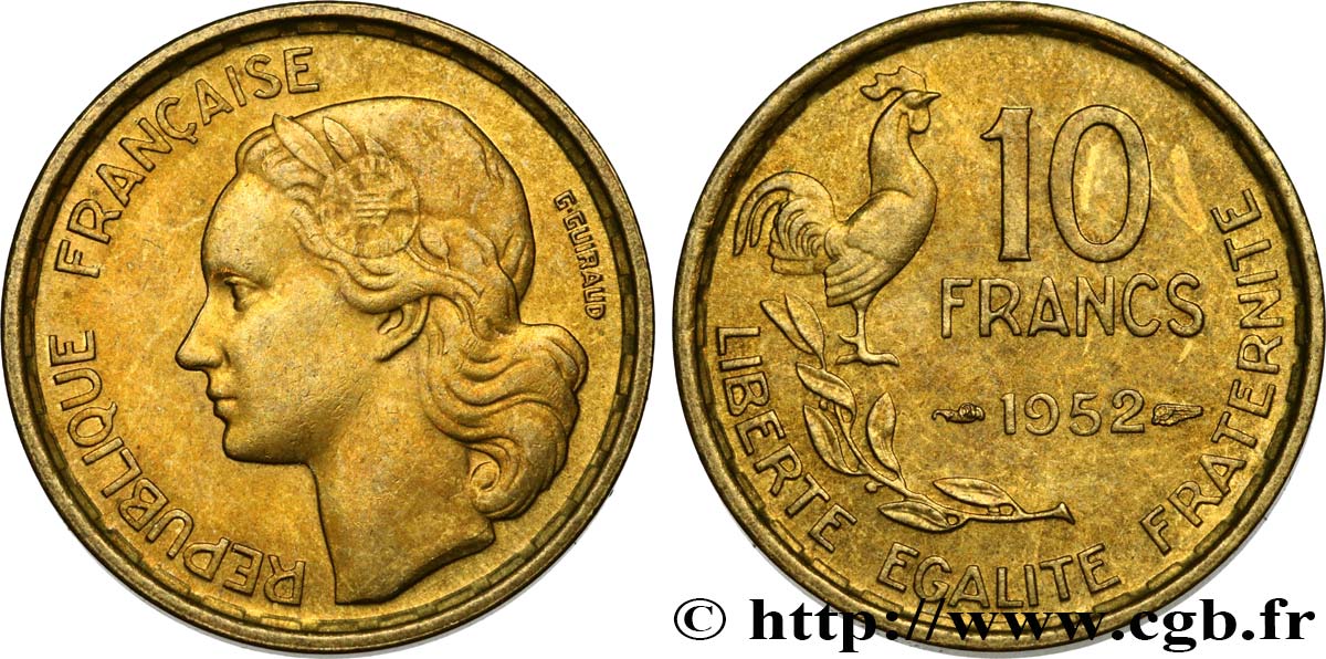 10 francs Guiraud 1952  F.363/6 TTB52 