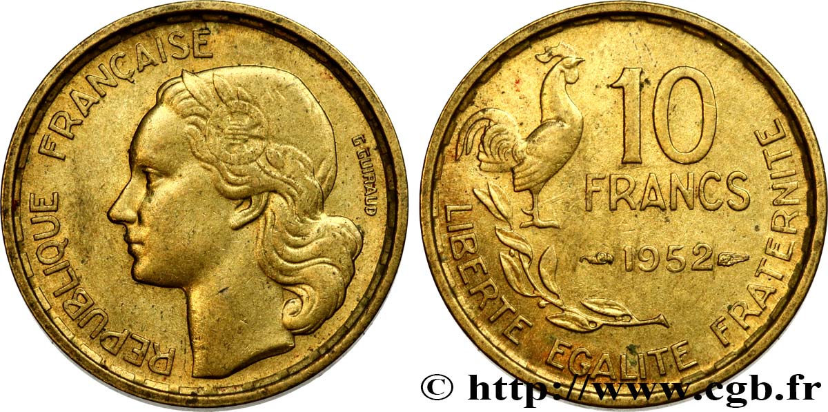 10 francs Guiraud 1952  F.363/6 VZ55 