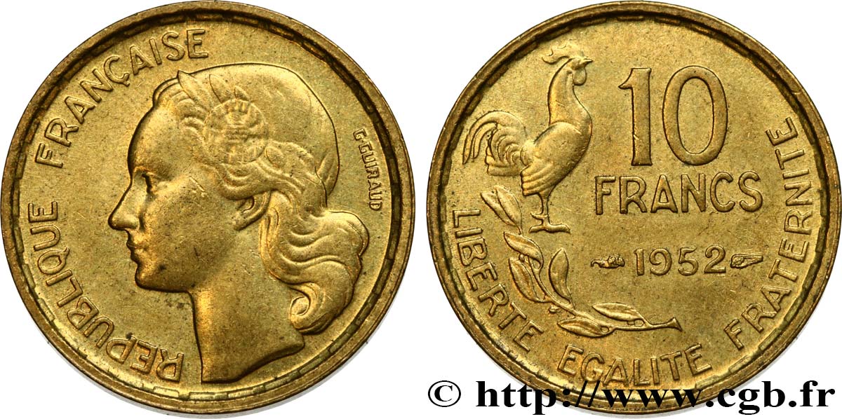 10 francs Guiraud 1952  F.363/6 AU52 