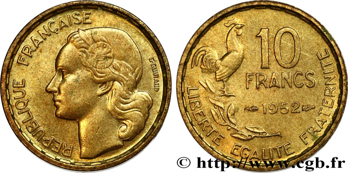 10 francs Guiraud 1952  F.363/6 AU55 