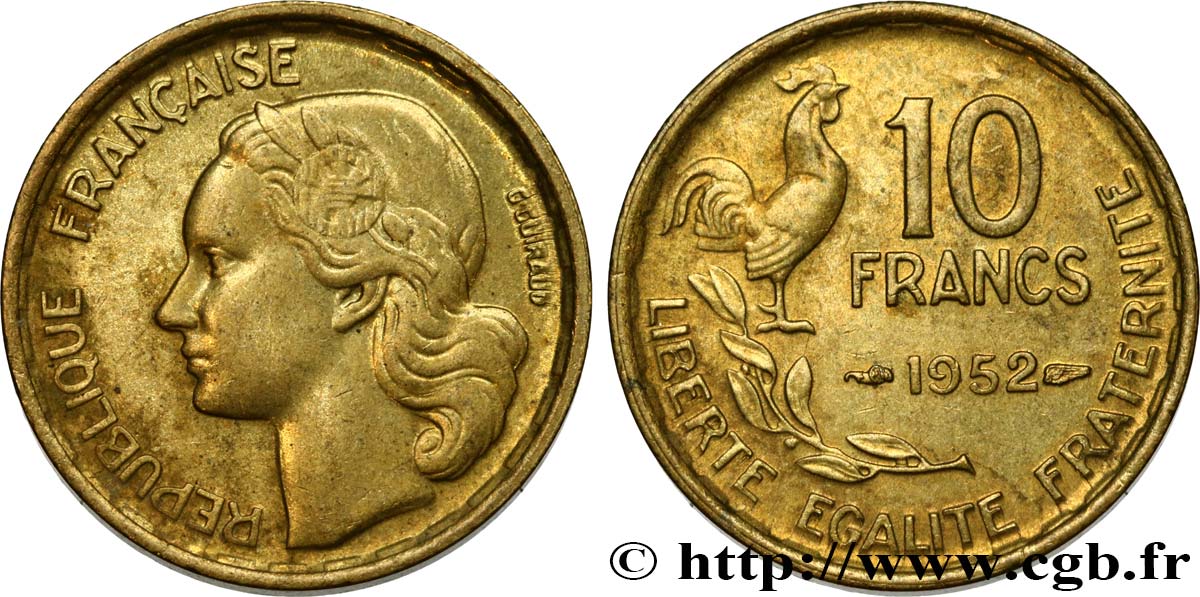 10 francs Guiraud 1952  F.363/6 AU52 