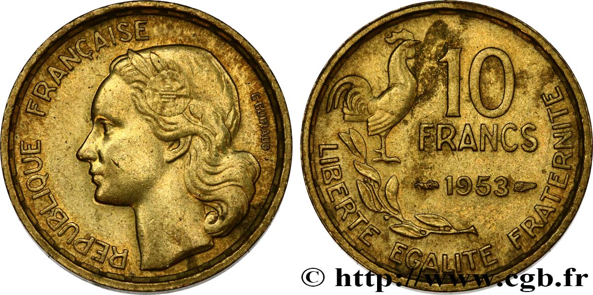 10 francs Guiraud 1953  F.363/8 EBC55 