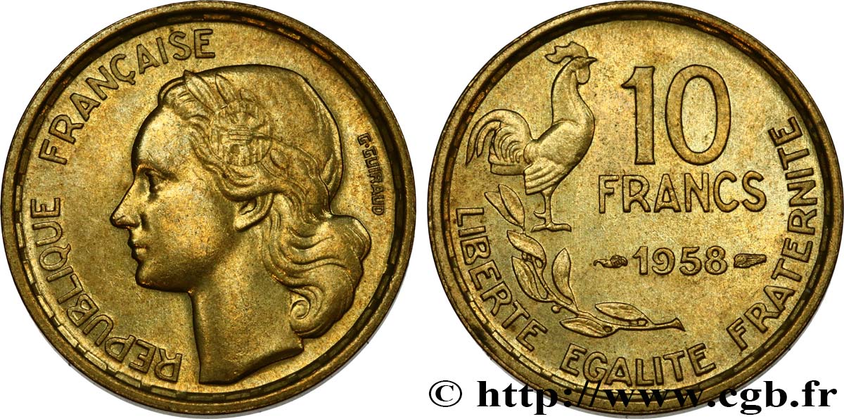 10 francs Guiraud 1953  F.363/8 SPL 
