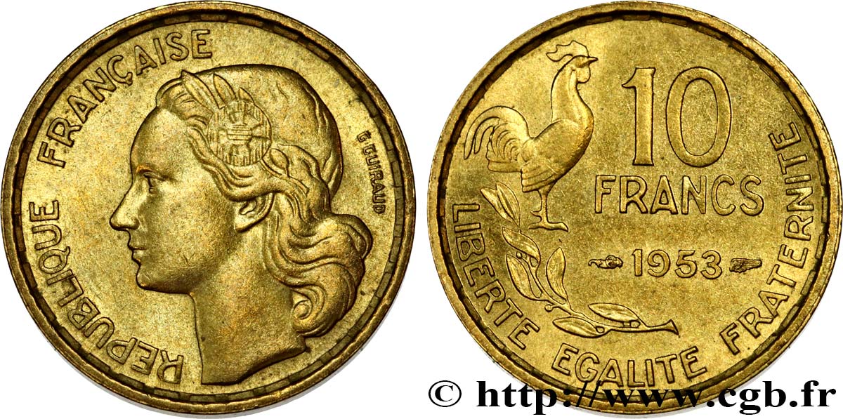 10 francs Guiraud 1953  F.363/8 MS62 