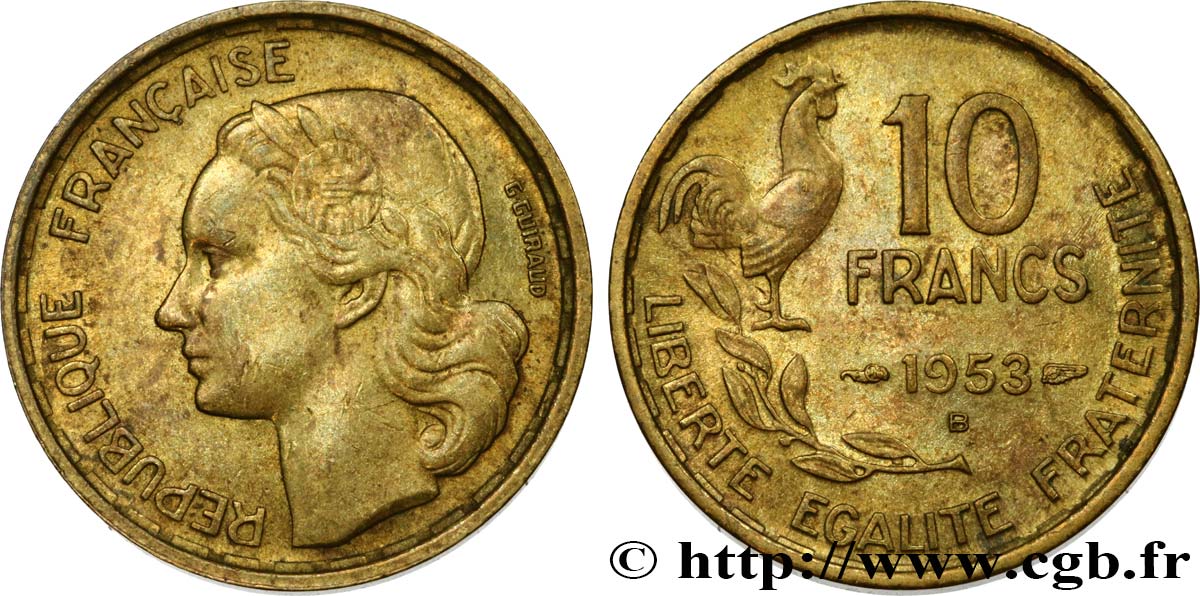 10 francs Guiraud 1953 Beaumont-Le-Roger F.363/9 AU50 