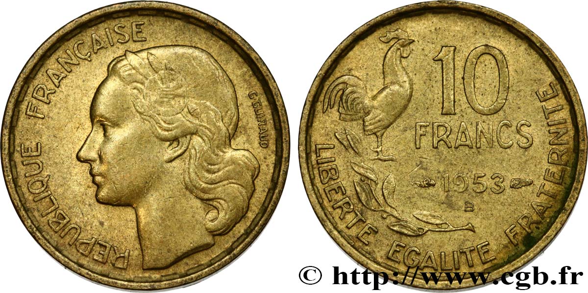 10 francs Guiraud 1953 Beaumont-Le-Roger F.363/9 AU50 